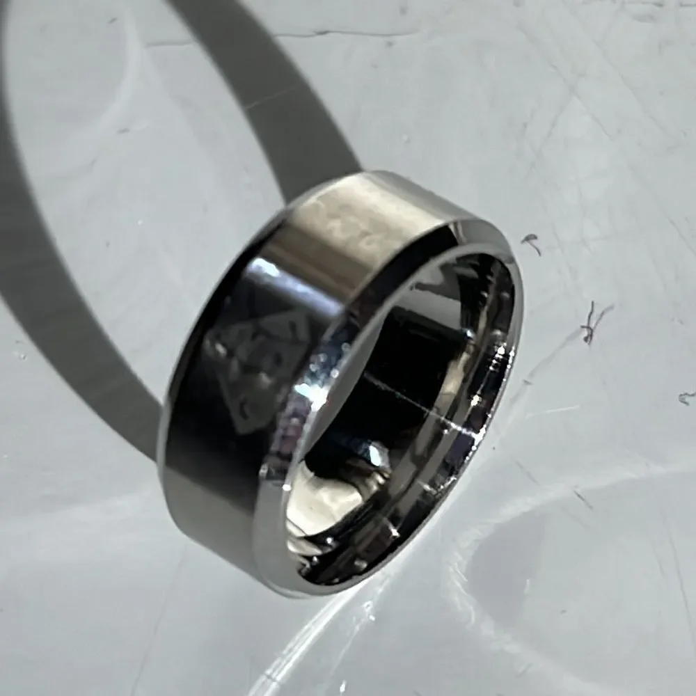 Bundle Sale 3 for $15 | Superman Symbol Silvertone Ring | Size 8